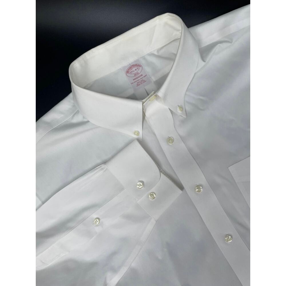 Brooks Brothers 1818 Madison Dress Shirt Men’s 17.5-4/5 XL Classic White